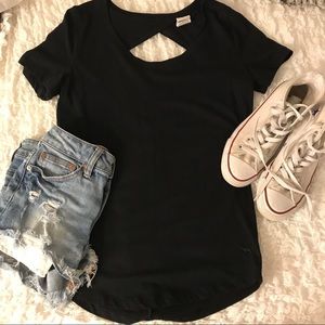 VS PINK Black Diamond Cutout Tee